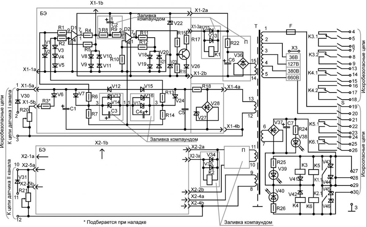 Схема принципиальная устройства ИКУ-2