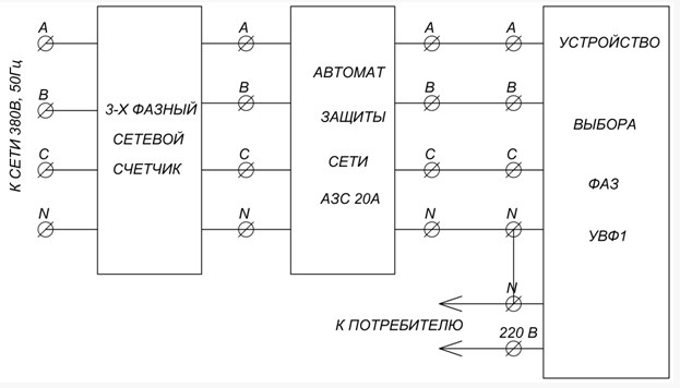 Схема подключения устройства УВФ-1